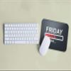 BLAK TEE Friday Loading Slogan Mouse Pad, 18 x 22 cm, Black view 2