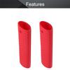 MroMax Silicone Pan Handle Covers, 6.1 in, Non-Slip, Heat-Resistant, Red, 2-Pack view 3