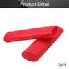 MroMax Silicone Pan Handle Covers, 6.1 in, Non-Slip, Heat-Resistant, Red, 2-Pack view 4