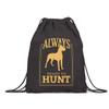 BLAK TEE Dog Hunter Organic Cotton Drawstring Gym Bag - Black view 1