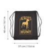 BLAK TEE Dog Hunter Organic Cotton Drawstring Gym Bag - Black view 2