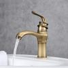 YHSGY Bathroom Sink Faucet, Hot and Cold Water, Antique-Style Copper Faucet for Above-Counter and Undermount Basins view 1