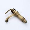 YHSGY Bathroom Sink Faucet, Hot and Cold Water, Antique-Style Copper Faucet for Above-Counter and Undermount Basins view 3