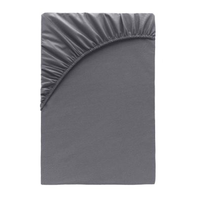 Class Home Collection Jersey Fitted Sheet 180 x 200–200 x 200 cm, Cotton, Navy