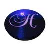 H Purple Heart Beach Sunset Ocean Monogram Initial Letter - PopSockets Expandable Stand and Grip for Smartphones and Tablets view 2