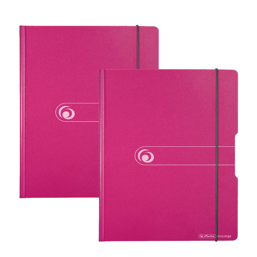 Herlitz easy orga to go A4 Clipboard Folder (2-Pack, Berry)