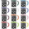 OM3 Funny Coffee Mug with “N Scheiss Muss Ich” Slogan, Ceramic, 11 oz/325 ml, Double-Sided Print, Light Green view 4