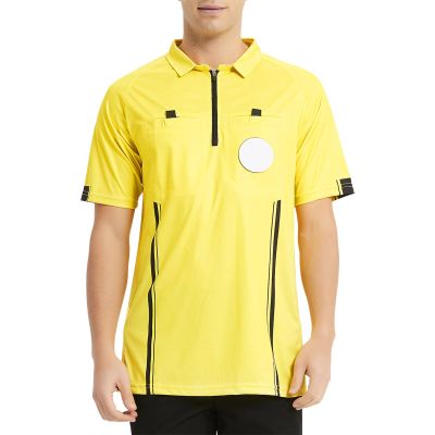 TopTie Men's Soccer Referee Jersey, Official Short-Sleeve Shirt