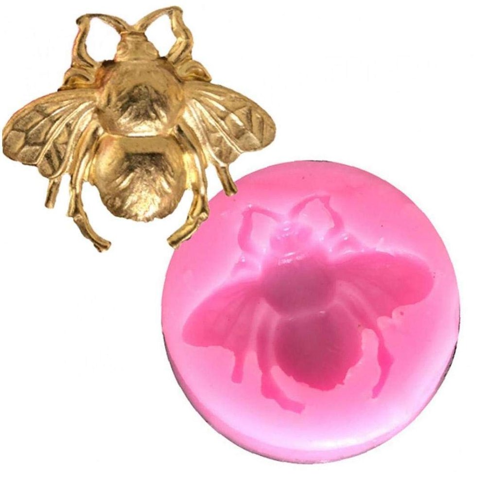 AMOYER 3D Bee Silicone Mold, Flexible Silicone Form