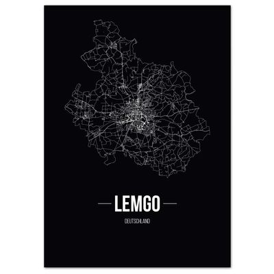 JUNIWORDS City Poster - Choose Your City - Lemgo - 21 x 30 cm - Font B - Black