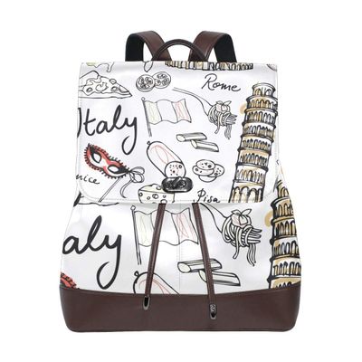 MONTOJ Italian Travel Elements Daypack Backpack