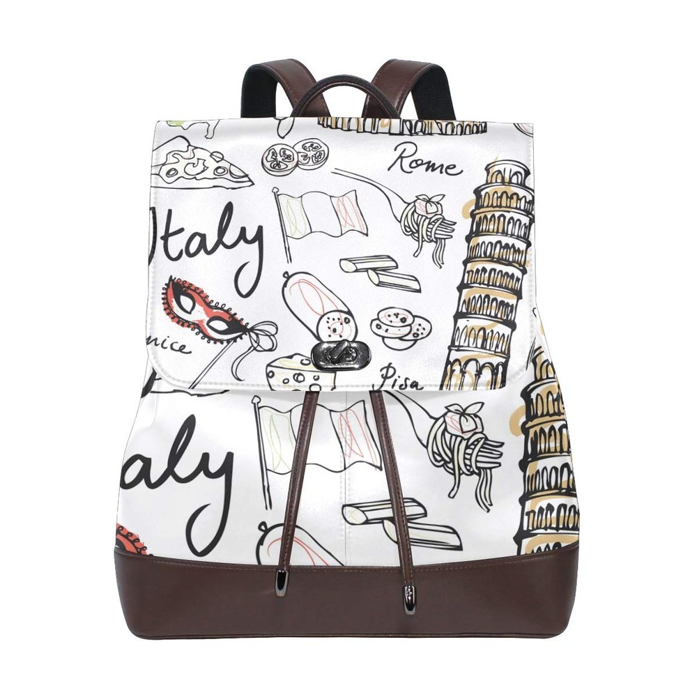 MONTOJ Italian Travel Elements Daypack Backpack