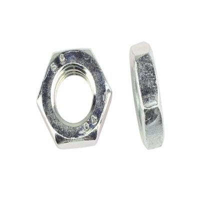 25 Flat Hex Nuts DIN 439 M2 - Zinc-Plated Steel