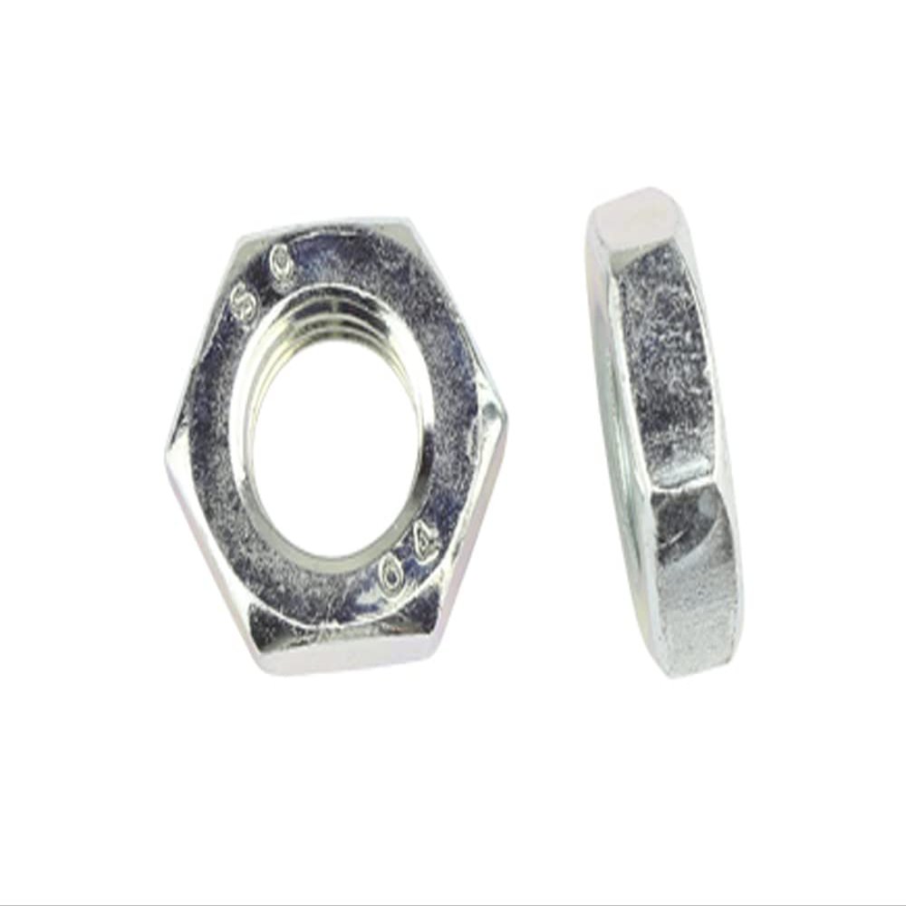 25 Flat Hex Nuts DIN 439 M2 - Zinc-Plated Steel