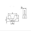 25 DIN 315 M12 Wing Nuts – Zinc-Plated Steel view 2