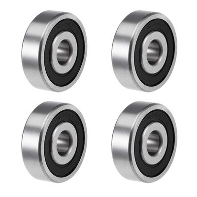 sourcing map Grooved Ball Bearings 6300-2RS Z2, Double-Shielded, 4-Pack