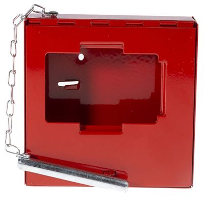 RS PRO Red Steel Key Safe, W 123 mm, H 153 mm, Wall-Mounted