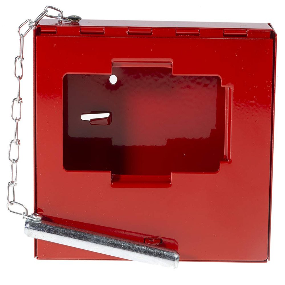 RS PRO Red Steel Key Safe, W 123 mm, H 153 mm, Wall-Mounted