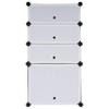 Nexos Trading Modular Shoe Cabinet, 91 × 48 × 37 cm, Black/White view 2
