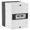 RS PRO DIN Rail Enclosure, 135 mm x 95.5 mm, White, 8 mm DIN Rail, XL-2000-01 Series view 1