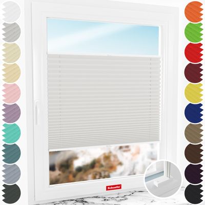Schuette Pleated Blind, Drill-and-Screw Mount, Thermal Collection Spring Cloud (Gray), 95 x 230 cm (W x H)