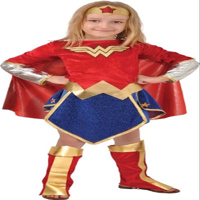 Wonder Woman Costume for Girls, Official DC Comics, Ages 8–10