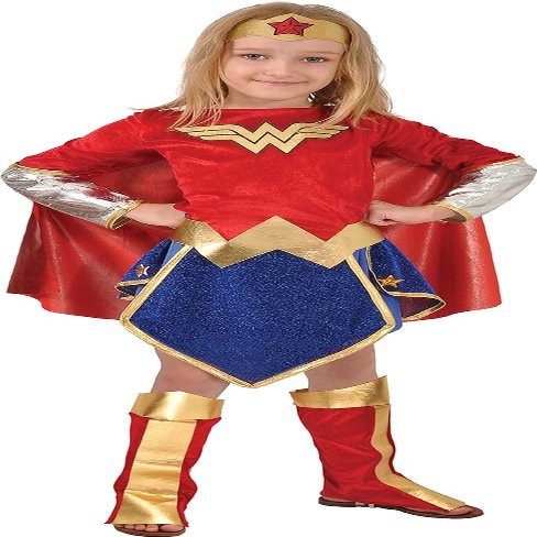 Wonder Woman Costume for Girls, Official DC Comics, Ages 8–10
