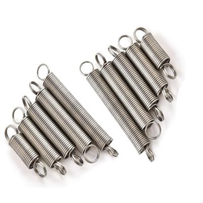 F-MINGNIAN 10-Pack 304 Stainless Steel Double-Hook Extension Springs, 0.5 x 5 x 15 mm