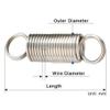 F-MINGNIAN 10-Pack 304 Stainless Steel Double-Hook Extension Springs, 0.5 x 5 x 15 mm view 3