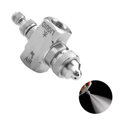 MroMax 1/4 BSP Female Thread 130° Air Atomizing Spray Nozzle, 304 Stainless Steel, 1 Piece
