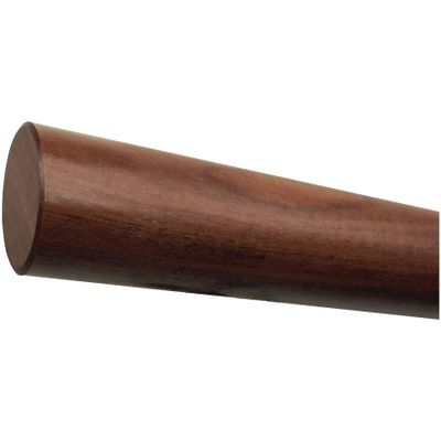 TIBU Walnut Wood Wall Handrail for Stairs, 3600 mm, Chamfered Ends