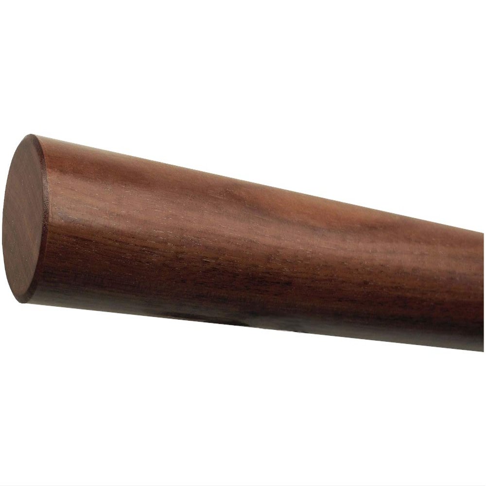 TIBU Walnut Wood Wall Handrail for Stairs, 3600 mm, Chamfered Ends