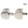 MroMax Glass Shelf Clamp, Silver, 23 x 19 x 19 mm, 2-Pack, for 5–8 mm Shelves view 2