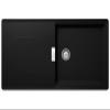 SCHOCK Tia D-100L Puro CRISTADUR Black Kitchen Sink 100 x 50 cm with Drainer view 1