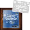 XL Christmas Stencil – “Merry Christmas” & Snowflakes, Personalized Name view 1
