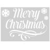 XL Christmas Stencil – “Merry Christmas” & Snowflakes, Personalized Name view 4