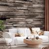 decomonkey Self-Adhesive Wood Photo Wallpaper, 343 x 256 cm, XL Wooden Wall Planks view 2