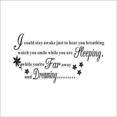 Premium "Sleep & Dream" PVC Removable Wall Sticker, Witness Your Growth, for Bedroom or Living Room, 50 × 92 cm