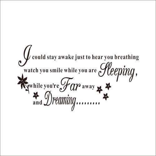 Premium "Sleep & Dream" PVC Removable Wall Sticker, Witness Your Growth, for Bedroom or Living Room, 50 × 92 cm