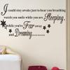 Premium "Sleep & Dream" PVC Removable Wall Sticker, Witness Your Growth, for Bedroom or Living Room, 50 × 92 cm view 4
