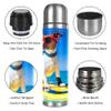 Dog Paw Heart Water Bottle, Leakproof Stainless Steel Thermos, 500 ml view 3