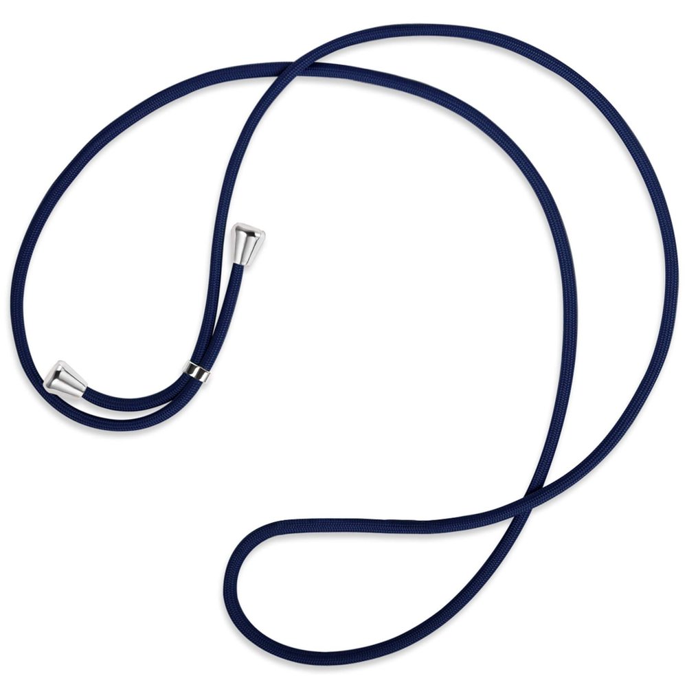 mtb more energy Replacement Strap for Phone Lanyard, Dark Blue, with Silver End Caps