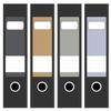 Binder Labels | 4 Stickers for Wide Binders | Gray, Brown, Light Gray & Light Blue view 1
