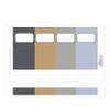 Binder Labels | 4 Stickers for Wide Binders | Gray, Brown, Light Gray & Light Blue view 3
