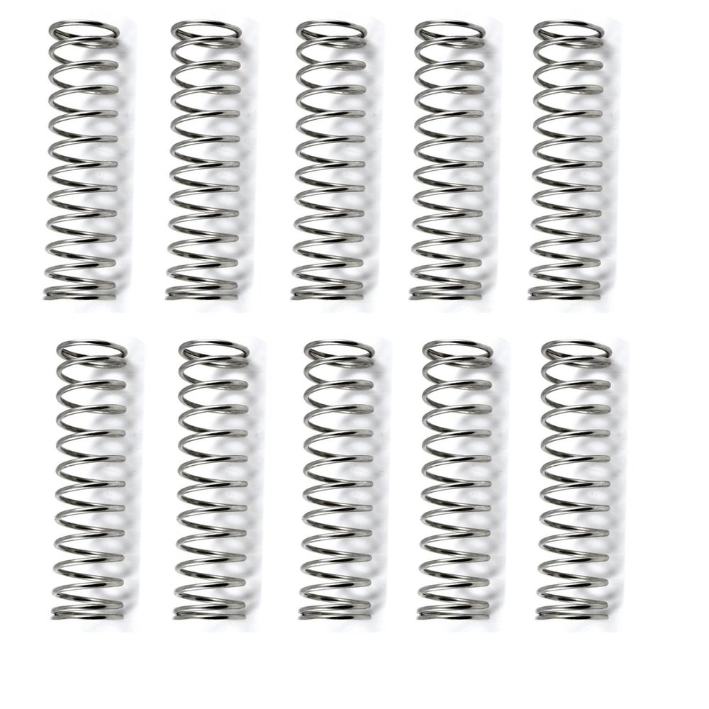 NO LOGO NJ-Spring 10-Piece 3D Printer Feeder Compression Spring Set, 304 Stainless Steel, 25 mm