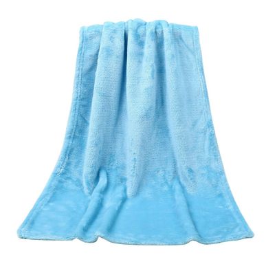 Flannel Fleece Throw Blanket, Extra Soft and Warm, 45 x 65 cm, Sky Blue
