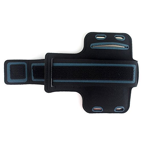 DFV mobile Professional Neoprene Sports Armband with Buckle for LG LMQ850QM G7 Fit (2019), Black