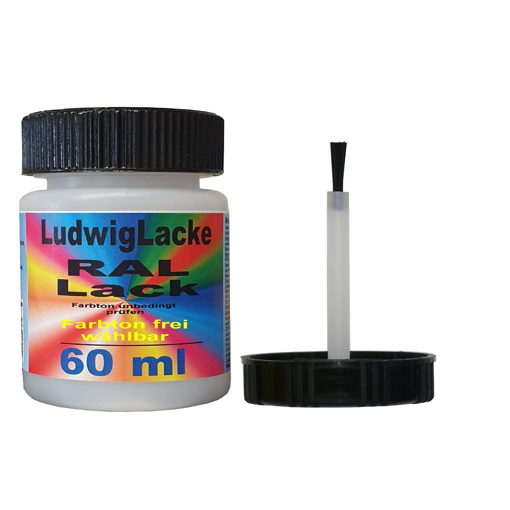 LudwigLacke 60 ml Paint Touch-Up Pen with Brush, RAL 8007 Fawn Brown