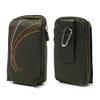 DFV mobile Vertical Stripes Pouch Case with Zipper and Carabiner for Philips S561 (2019), Green, 16 x 9.5 cm view 3