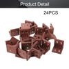 MroMax 24-Piece Plastic Furniture Corner Brackets, 4-Hole Right-Angle L-Shaped Supports, Brown view 4